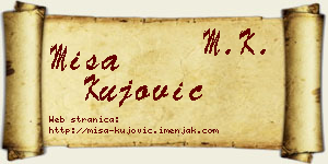 Miša Kujović vizit kartica